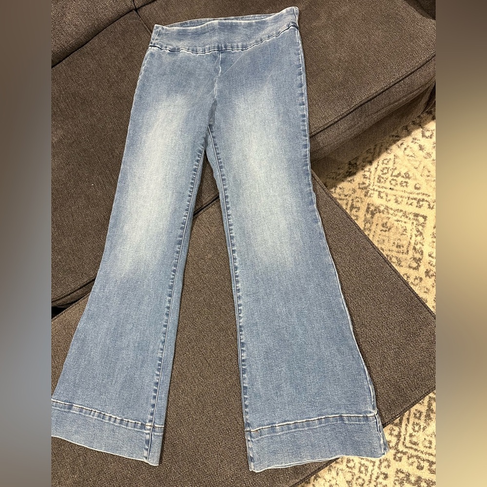 Express Women's Light Blue Flare Jeans